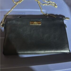 Source Unknown Black and Gold Crossbody Bag with Timeless Elegance